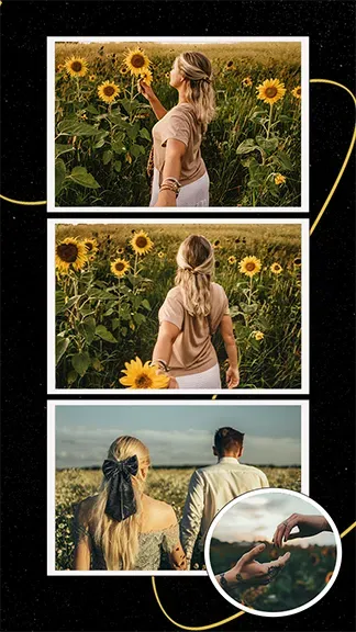 Instant 5 - 2x6 printable vintage photo strip template frame