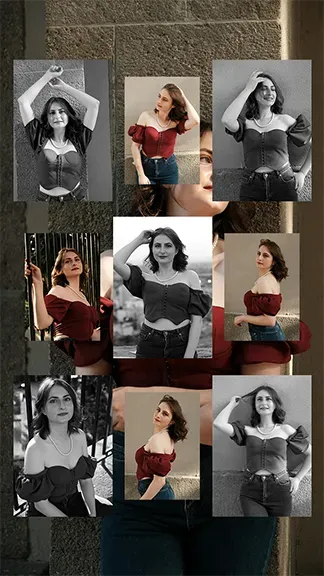StoryVerse 3 - 2x6 printable vintage photo strip template frame