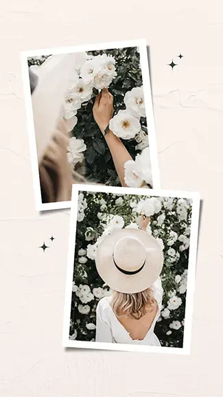 StoryVerse 1 - 2x6 printable vintage photo strip template frame