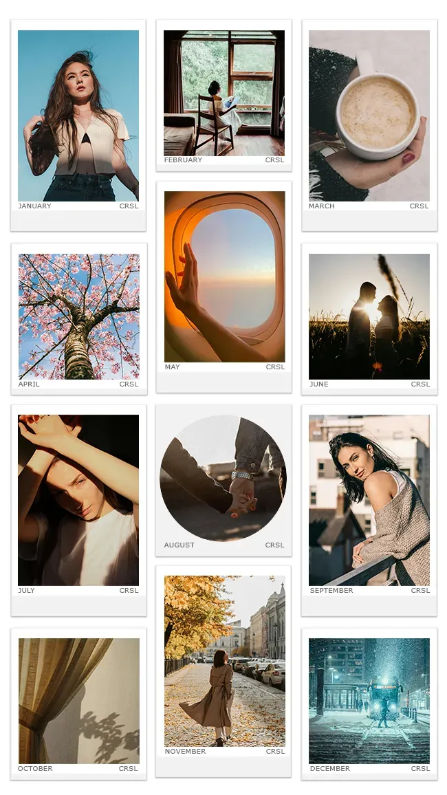Timeless 4 - 2x6 printable vintage photo strip template frame