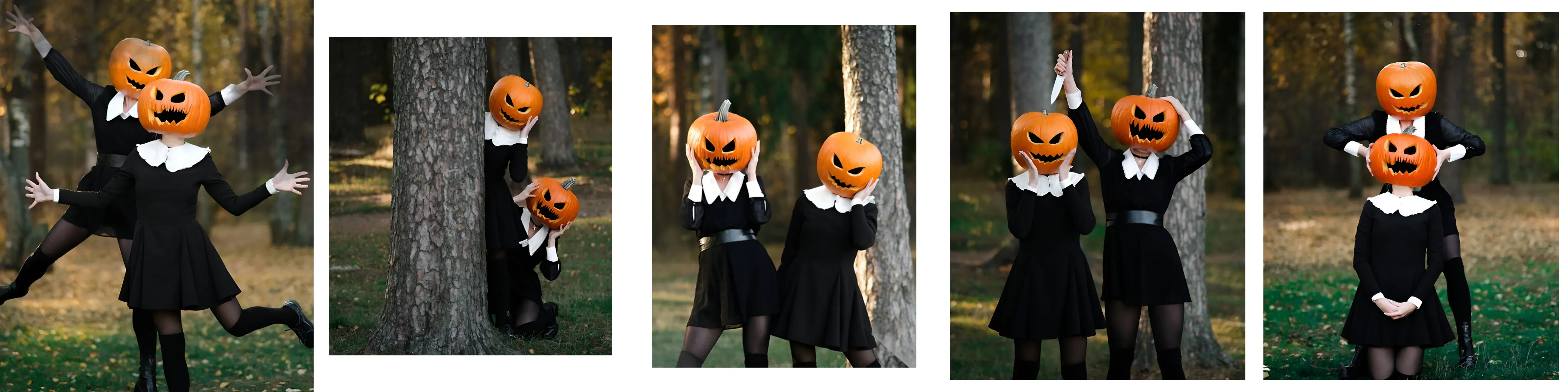 Halloween 1 - 2x6 printable vintage photo strip template frame